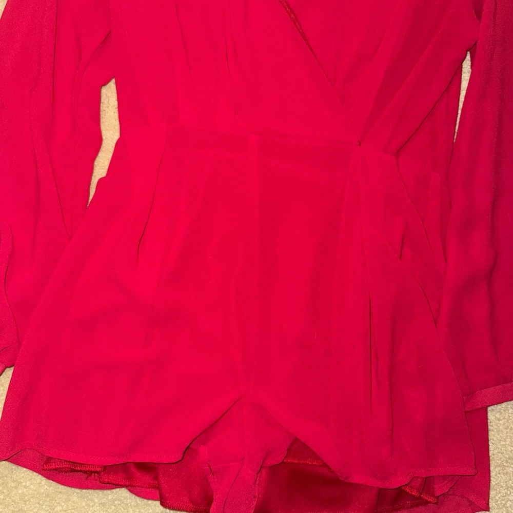 Love Culture Vibrant Red Romper - Picture 2 of 4